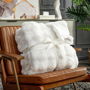 Plush Bubble Faux-Fur Throw Blanket – 14 Colour & Size Options