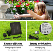 93 cm 3-Tier Solar Bird-Bath Fountain – 9V