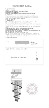 Elegant Spiral Crystal Chandelier Lights, Clear K9 Crystal Raindrop LED Ceiling Lights Chrome Flush Mount Pendant Lamp Fixture for Livingroom Dining Room Hallway Stairway Foyer D40cm H80cm A1A9