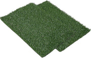 3-Layer Dog Toilet Tray with 2 Grass Mats & Splash Wall