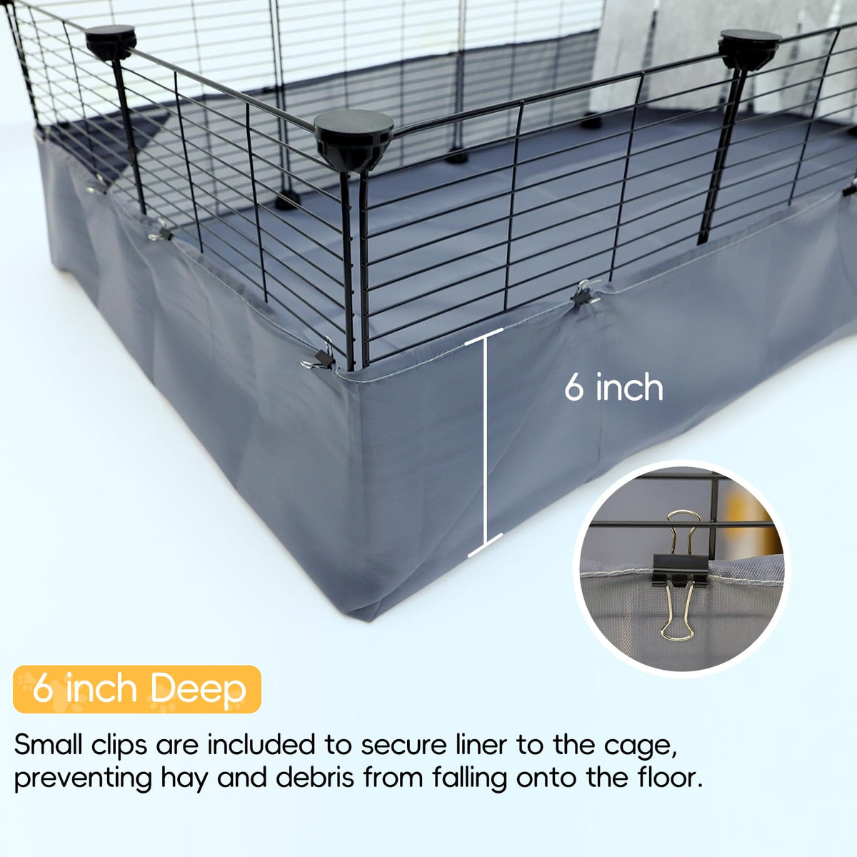 12-Panel C&C Guinea Pig Cage with Washable Liner – 122 × 61 cm