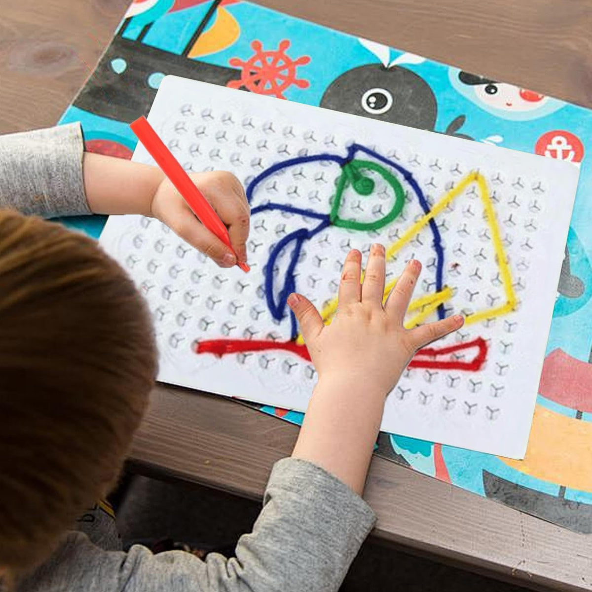 Thread Board Toys for Kids - Colorful Sensory Threading Boards, Thread ...