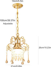 Mini Crystal Pendant Chandelier – 23 × 28 cm