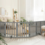 Freestanding Foldable MDF Pet Gate – 3 Sizes, White or Grey