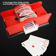 Hand-Cranked 2-Deck Playing-Card Shuffler
