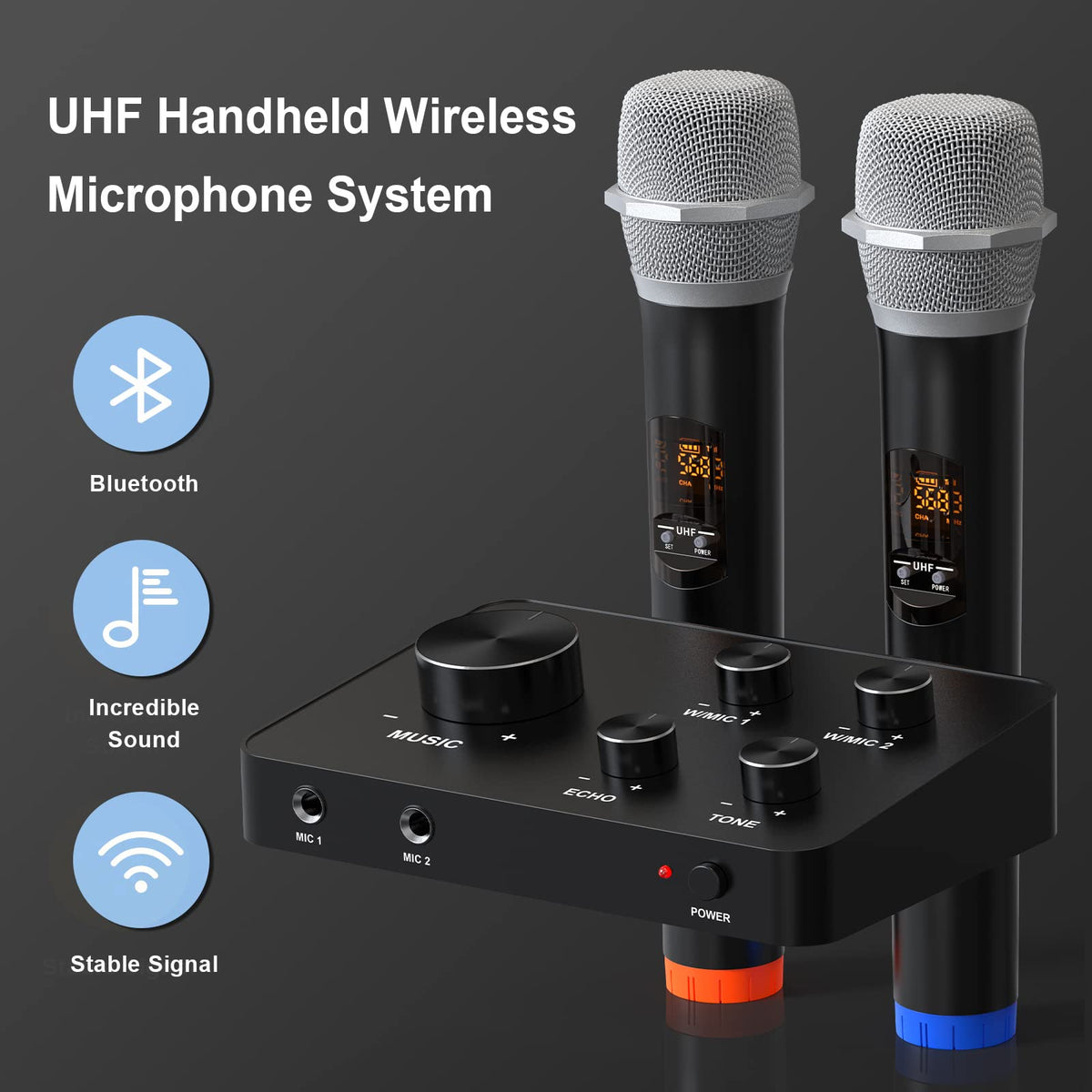 Rybozen HDMI & AUX Dual UHF Karaoke Mixer System