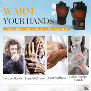 Rechargeable Heated Gloves – Cordless Fingerless Winter Warm Gloves with Temperature Control
