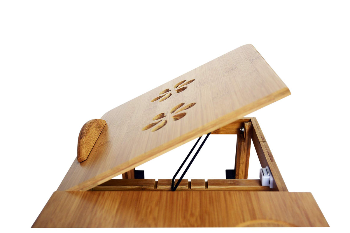 Foldable Bamboo Laptop Bed Desk & Tray