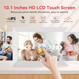 Frameo WiFi Digital Picture Frame 32GB Memory 10.1 Inch, 1280x800 HD IPS Touch Screen Photo Frame Electronic, Easy Setup, Share Photos or Videos Anywhere via Free Frameo APP