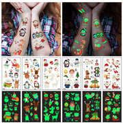Glow-in-the-Dark Christmas Temporary Tattoos – 120 Pieces