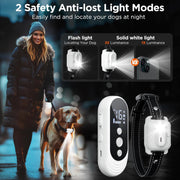Remote Dog Training Collar with Beep, Vibration & Light – 3300ft