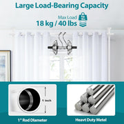 No-Drill Floor-to-Ceiling Curtain Divider Frame – Black or White