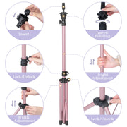 34–57-Inch Pink Wig-Head Tripod Starter Set