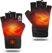 Rechargeable Heated Gloves – Cordless Fingerless Winter Warm Gloves with Temperature Control