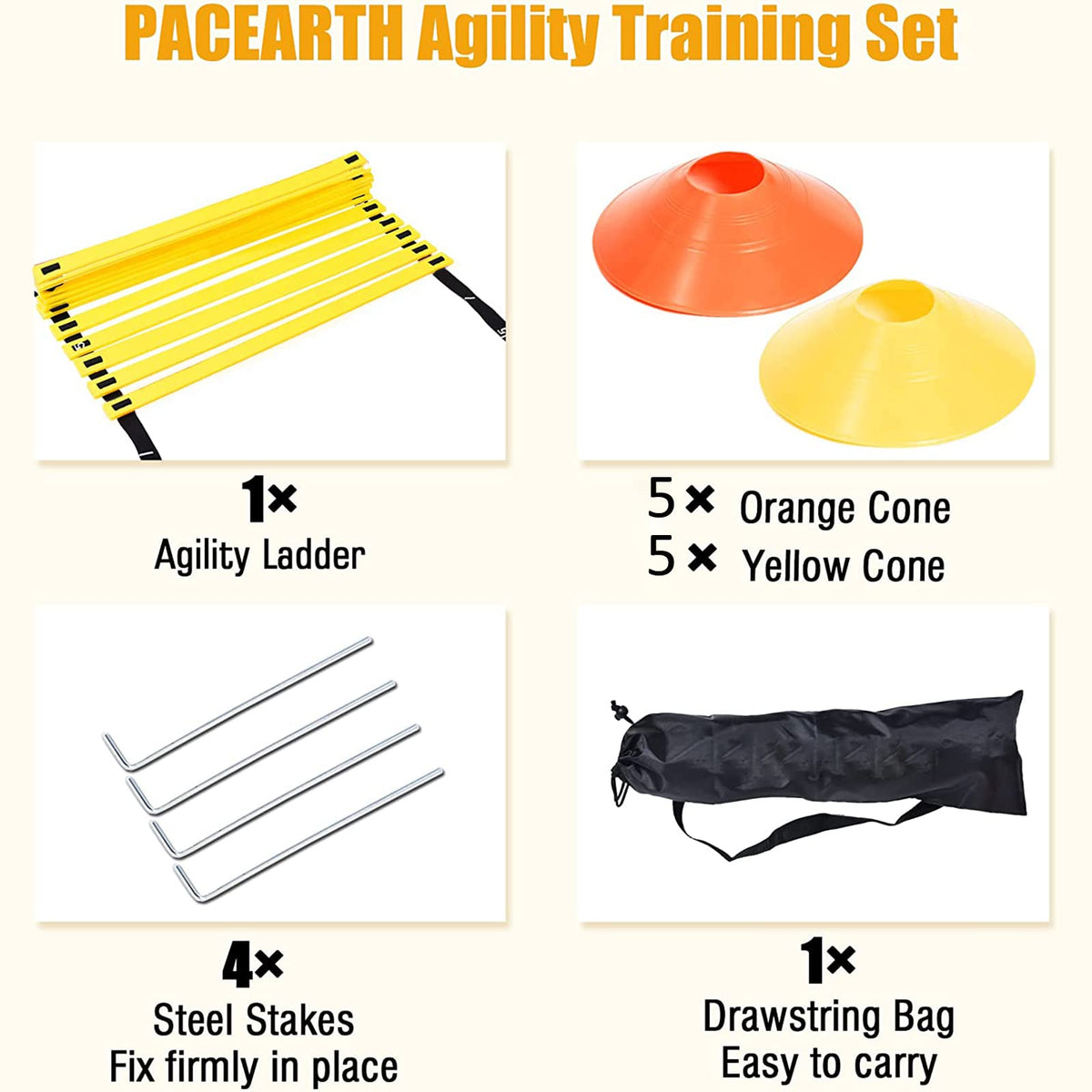 Agility Training Ladder with Scale & Carry Bag