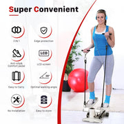 Portable Mini Stepper with LCD Monitor, Bands & Mat