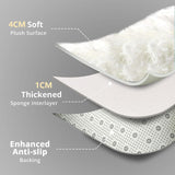 Large Area Rugs for Living Room, Ultra Soft Indoor Modern Fluffy Bedroom Carpets, Washable Furry Throw Rugs Area Carpets for Children Bedroom Home Decor Nursery Rug (White,140 x 200 CM)