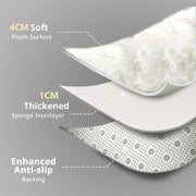 140 × 200 cm White Fluffy Indoor Area Rug