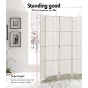 8-Panel White Pine & Woven-Paper Folding Room Divider