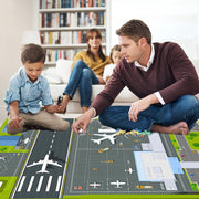 Play Mat Kids Rug Carpet Playmat Extra Large Learn Have Fun Safe Road Traffic System Multi Color Study Activity Centerpiece Play Mat for Playing with Cars for Bedroom Playroom