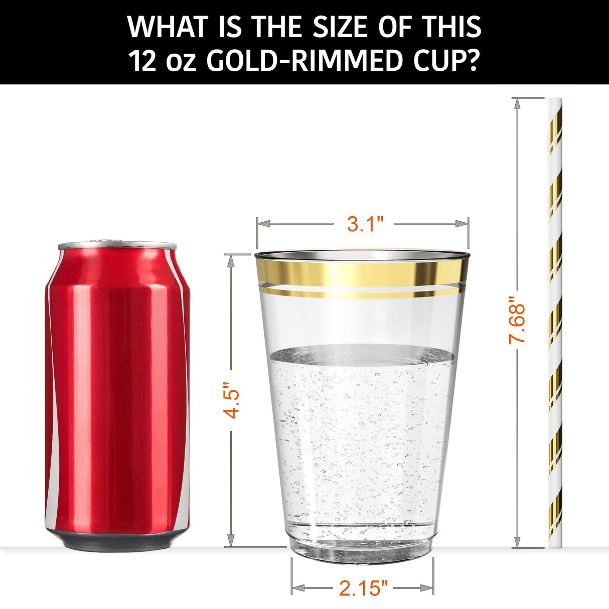 175 Pieces Gold Plastic Dinnerware Set for 25 Guests, (25 Forks, Knives, Spoons, Cups, Straws, Salad & Dinner Plates) for Wedding and Party, Reusable