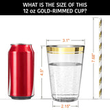 175 Pieces Gold Plastic Dinnerware Set for 25 Guests, (25 Forks, Knives, Spoons, Cups, Straws, Salad & Dinner Plates) for Wedding and Party, Reusable