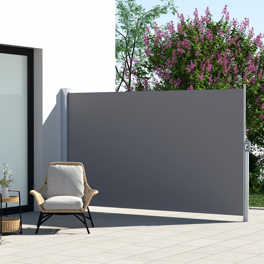 2 × 3 m Retractable Outdoor Privacy Screen – Grey