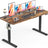 Standing Desk, Height Adjustable Electric Stand up Desk, 140x60CM Sit Stand Home Office Desk with Splice Board (Rustic Brown)