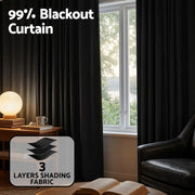 254 × 213cm Blackout Curtain Divider with Flexible Ceiling Track