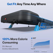 3 in 1 Foldable Walking Pad, Under Desk Treadmill with APP, Portable Treadmills for Home, Walking Pad Treadmill with Safety Handle Bar, 140 KG Capacity, Console and Mute Remote Control