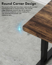 Electric Height-Adjustable Standing Desk with Spliced Top