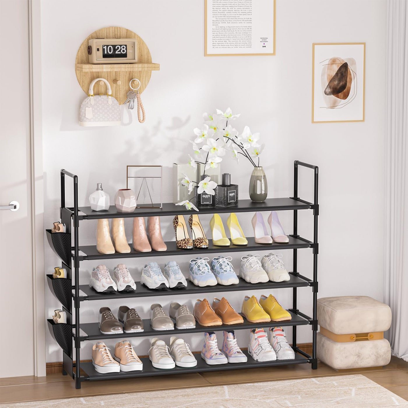 5-Tier Shoe Rack for 20–25 Pairs