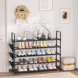 Shoe Rack 5 Tier Shoe Organizer Shoe Storage 20-25 Pairs Shoe Rack for Closet Shoe Rack Organizer Entryway Shoe Holder Space Saving Shoe Shelf Shoe Stand Large Tall Shoe Tower Bedroom Garage Door