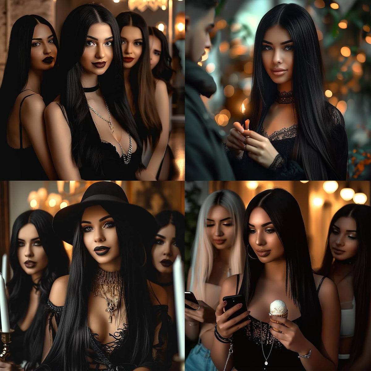 28-Inch Long Straight Synthetic Wig – Multiple Colours