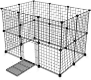 20-Piece Modular Wire Small-Animal Enclosure – 35 cm Panels