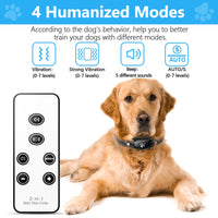 [2025 Upgrade] No Shock Dog Bark Collar with 4 Modes, Dog Training Collar with Remote, IPX7 Waterproof Bark Collar for Most Breed Sizes, Safe No Shock Bark Collar for Garden & Courtyard Use