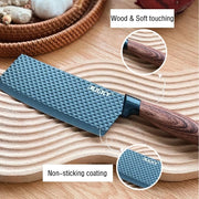 6-Piece Black Stainless-Steel Kitchen Knife Set with Block