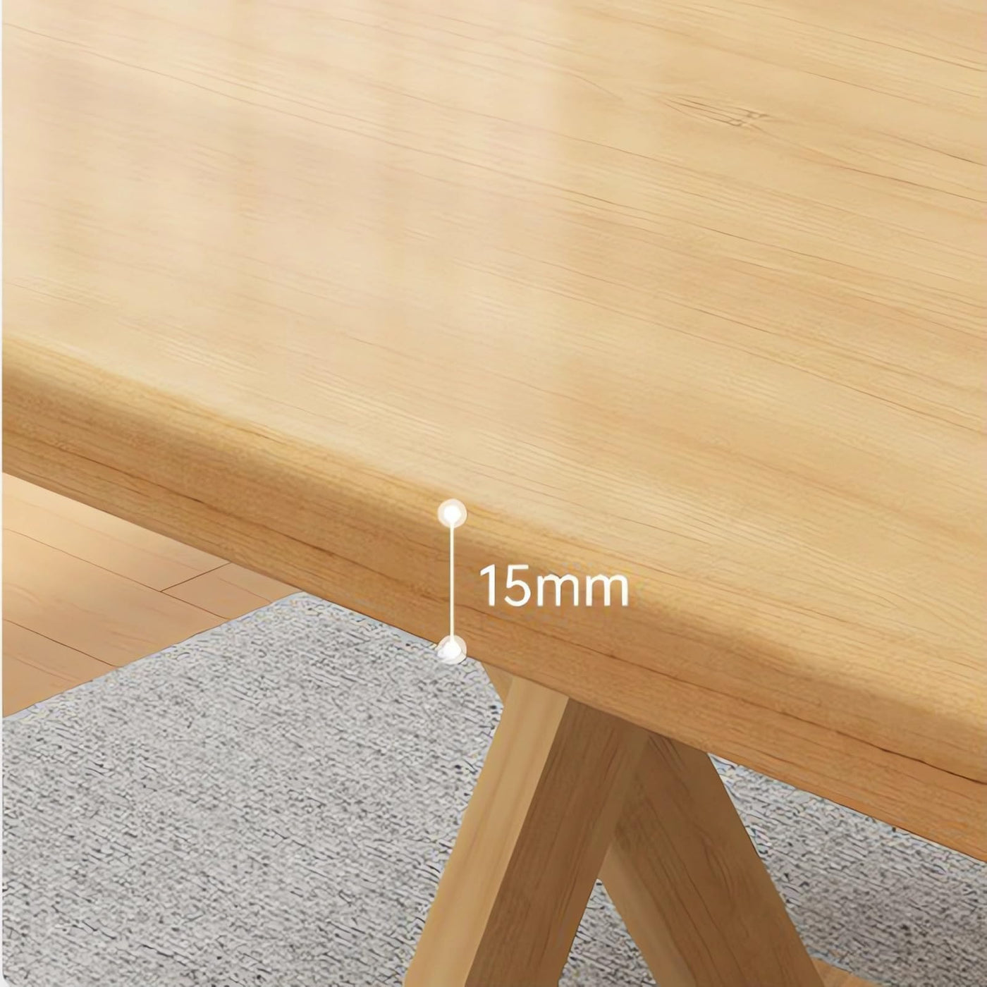 Foldable Solid-Wood Table – 80 × 80 cm
