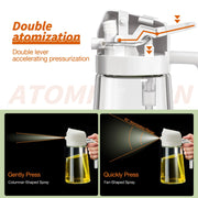 2-in-1 Glass Cooking Oil Sprayer & Pourer – 470 ml, White