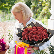 DIY Glitter Rose Bouquet Kit – 24 Artificial Roses