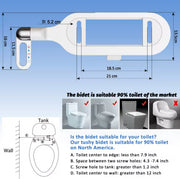 Ultra-Thin Non-Electric Dual-Nozzle Bidet Seat