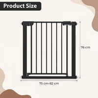 75–82 cm auto-close safety gate black image 7