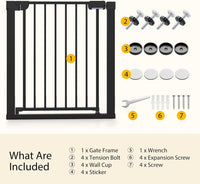 75–82 cm auto-close safety gate black image 8