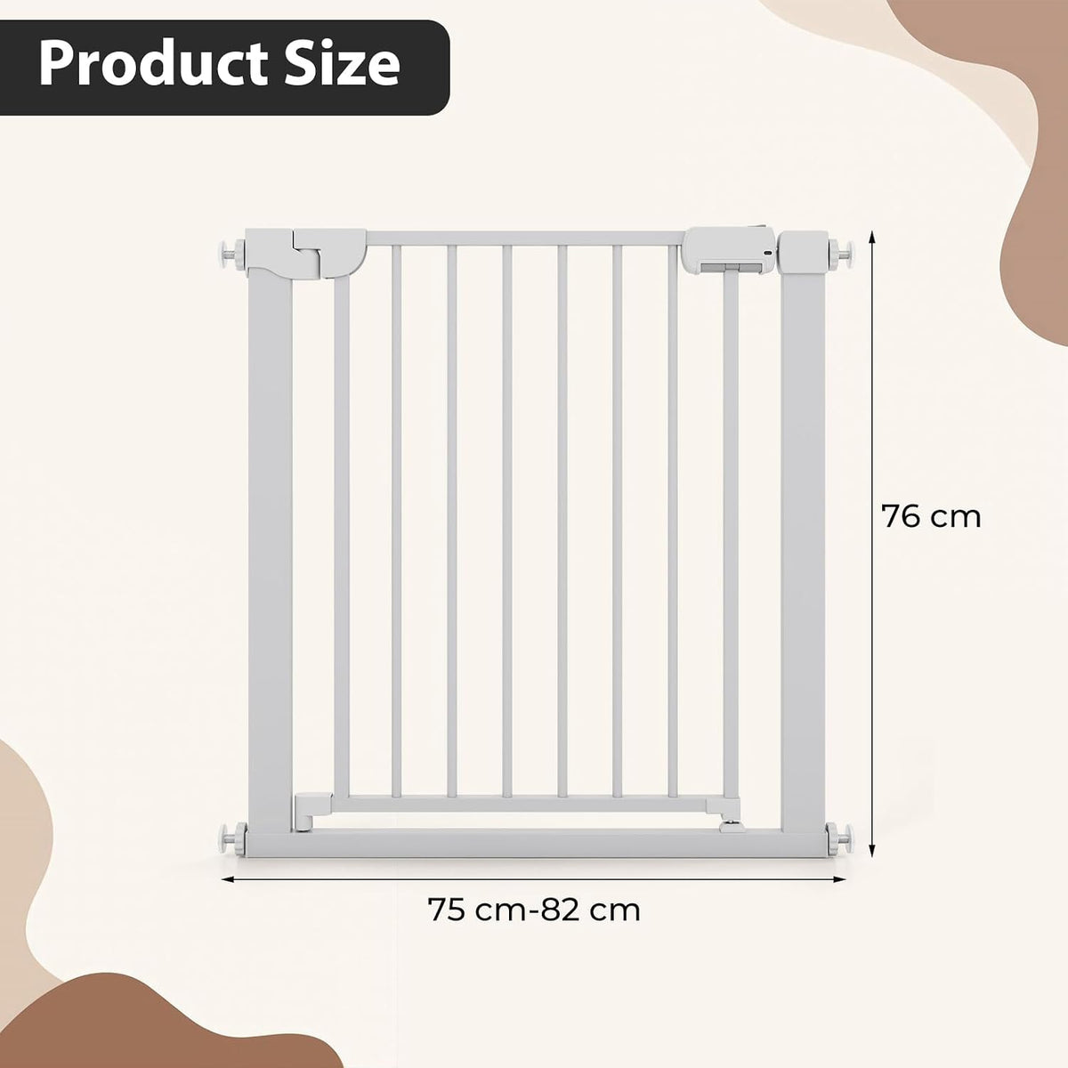 75–82 cm Auto-Close Baby & Pet Safety Gate