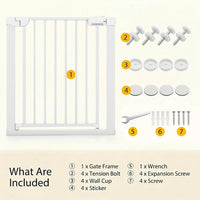 75–82 cm auto-close safety gate white image 8