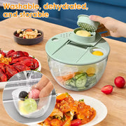 6-in-1 Salad Spinner, Vegetable Washer & Slicer Set