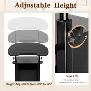Mobile Height-Adjustable Podium with Tilting Top & Storage