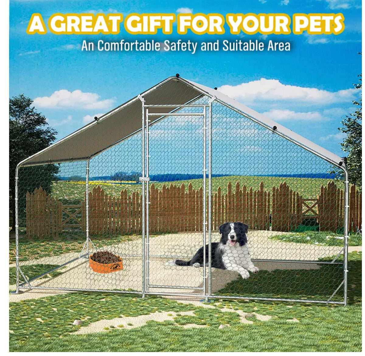Large Outdoor Dog Kennel & Playpen Enclosure