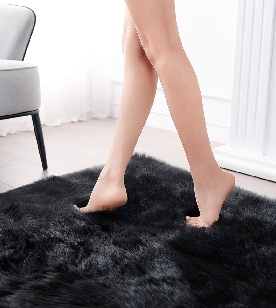 60 × 180 cm Pink Faux-Sheepskin Fur Runner