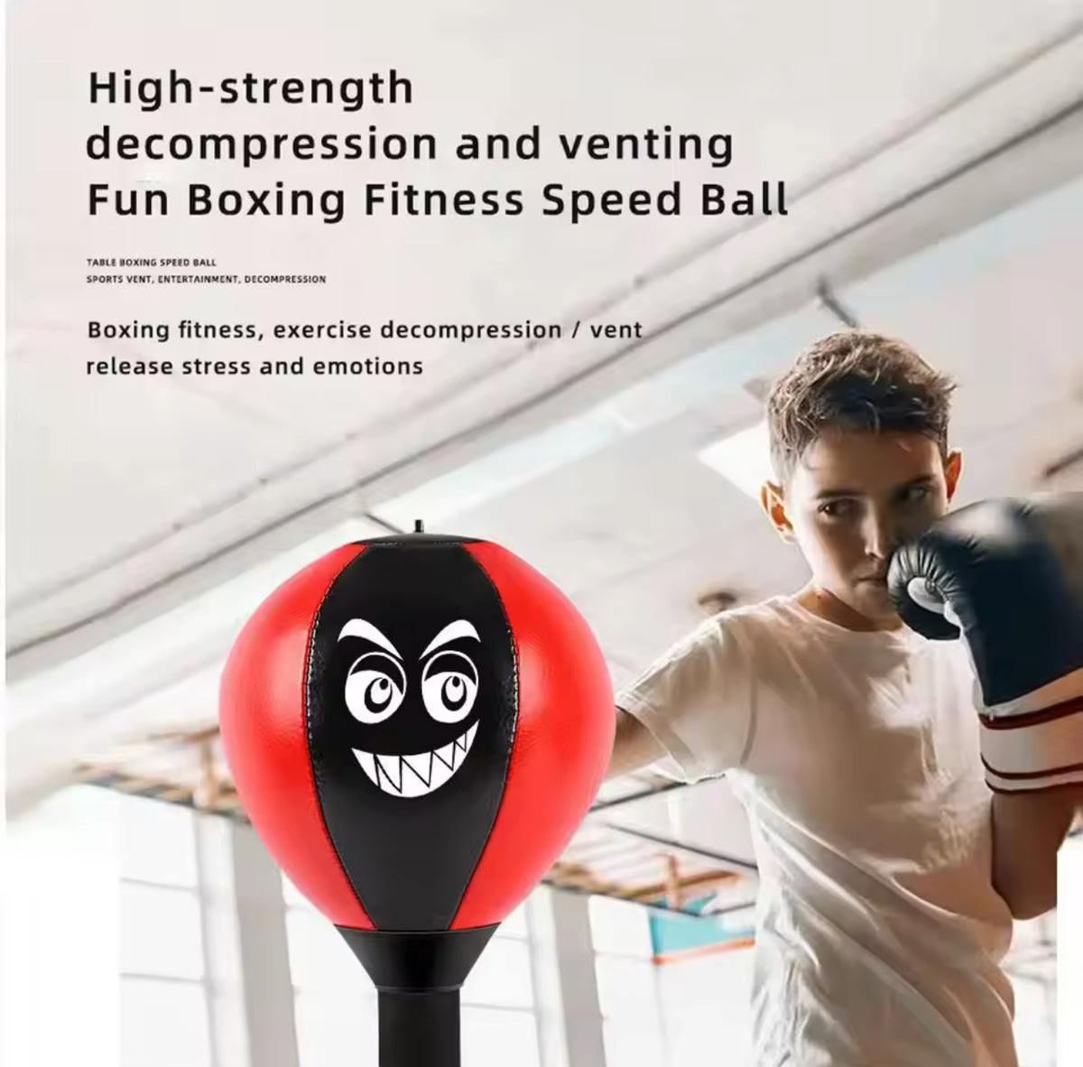 Desktop Suction-Base Rebound Punching Ball – 2 Colours